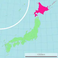 Location of Hokkaido