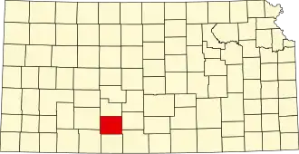 State map highlighting Kiowa County