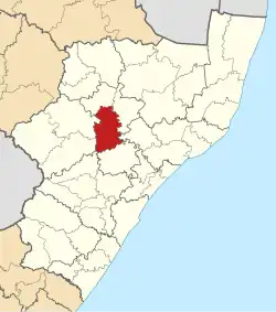 Location in KwaZulu-Natal