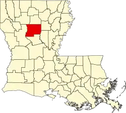 Location within the U.S. state of Louisiana