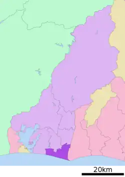 Location of Minami-ku in Shizuoka