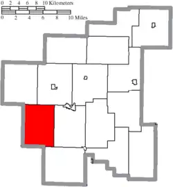 Location of Sharon Township in Noble County