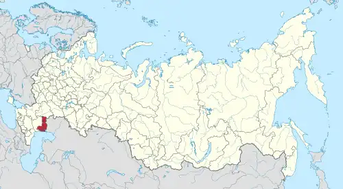 Location of Astrakhan