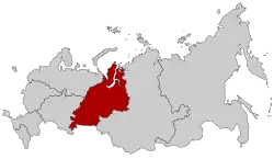 Location of the Ural Federal District within Russia