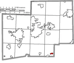 Location of Waynesburg in Stark County