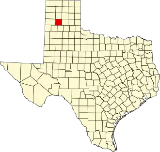 State map highlighting Randall County