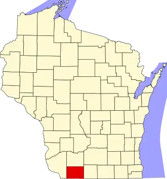 State map highlighting Lafayette County