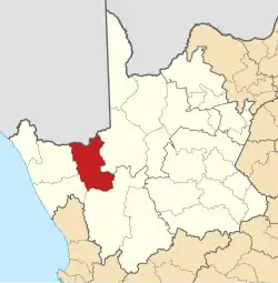Location in the Northern Cape