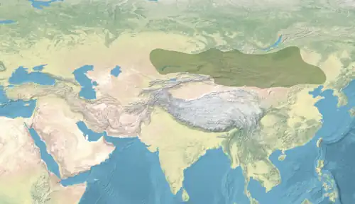 Core territories of the Rouran Khaganate