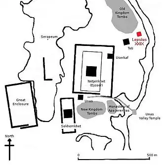 Map of a necropolis