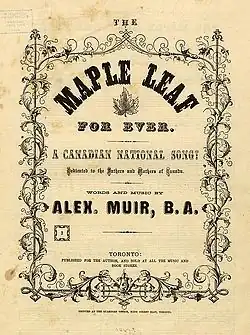 Sheet music cover for The Maple Leaf Forever