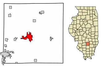 Location in Marion County, Illinois