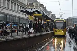 Market Street tram stop in December 2015