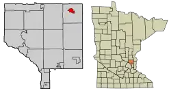 Location Martin Lake (unincorporated) within Linwood Township, Anoka County