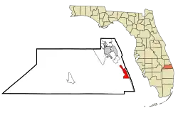 Location in Martin County and the state of Florida