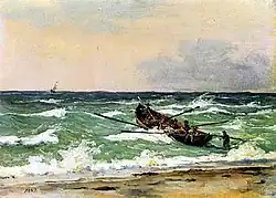 Fishermen returning from the sea, 1847