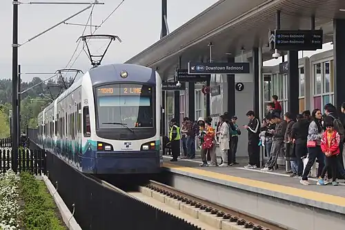 Marymoor Village, a surface station on the 2&nbsp;Line