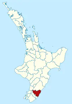 Masterton district within the North Island
