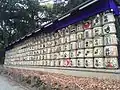 Barrels of sake (nihonshu) donated to Meiji Shrine