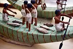 Model of a fishing boat of papyrus, Meketre's tomb, Middle Kingdom, c. 1990 BC