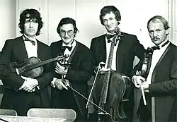 Melos Quartet (from L to R: H. Voss, W. Melcher, P. Buck, G. Voss) in 1977