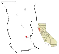 Location in Mendocino County and California