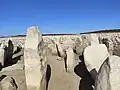 Sculpted menhir believed to represent the line of the River Tagus