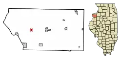 Location in Mercer County, Illinois