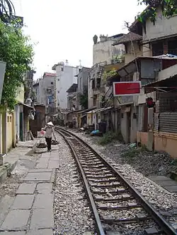Railway tracks in Hanoi.