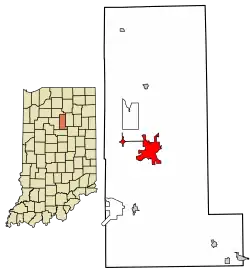 Location in Miami County, Indiana