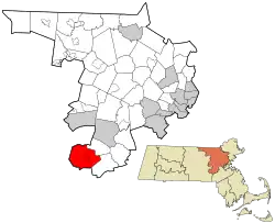 Location in Middlesex County in Massachusetts