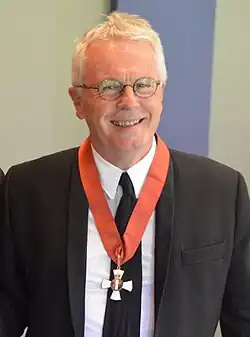 Chunn in 2015, after his investiture as a Companion of the New Zealand Order of Merit by the Governor-General of Sir Jerry Mateparae