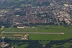 Aerial view of the aerodrome