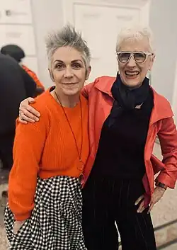 Mina with Sarah Paretsky at Granite Noir Festival 2020, Aberdeen