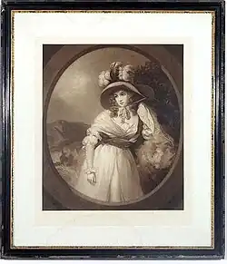 Mezzotint etching after a work by Thomas Lawrence
