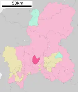 Location of Mino in Gifu Prefecture