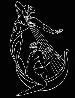 White-on-black abstract drawing