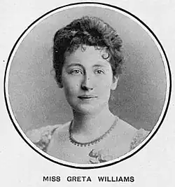 Miss Greta Williams, pictured in The Tatler, 2 April 1902