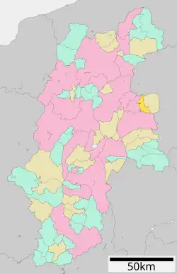 Location of Miyota in Nagano Prefecture