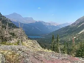 Mokowanis lake viewed from atop Pyramid Falls