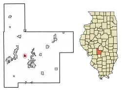 Location in Montgomery County, Illinois
