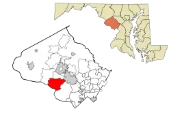 Location of Travilah, Maryland