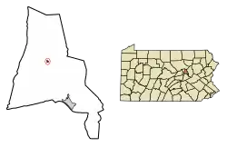 Location of Washingtonville in Montour County, Pennsylvania.