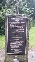 A marker in a Germany Military Cemetery honouring German Lieutenant Lengfeld who gave his life trying to save a US Soldier