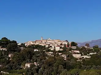 A view of the town of Mougins