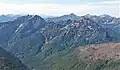 Mt. Duckabush (left) and Mt. Steel (right) seen from Mount Skokomish