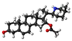 Ball-and-stick model of muldamine