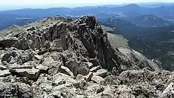 Mummy Mountain Cliffs Near Summit