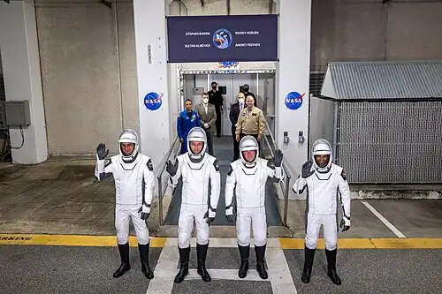 Crew-6 astronauts prior to launch