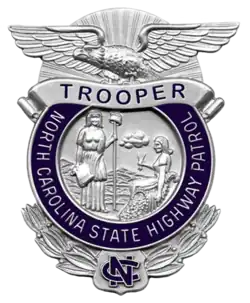 Trooper badge of the North Carolina State Highway Patrol